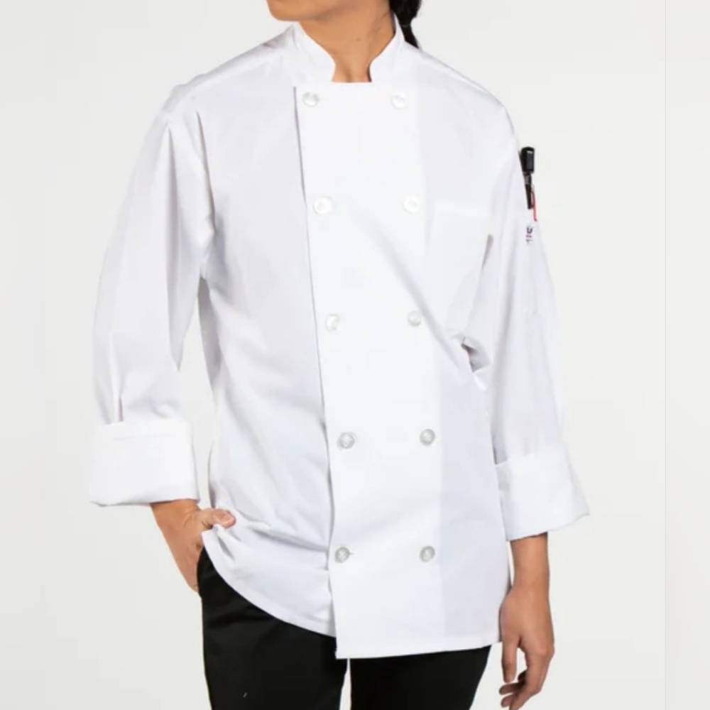 Uncommon Threads White Chef Coat #0413 NWOT